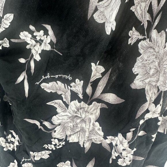 Spiritual Gangster Womens Black & White Floral Kimono Jacket OS Rayon Lightweigh - Picture 9 of 10